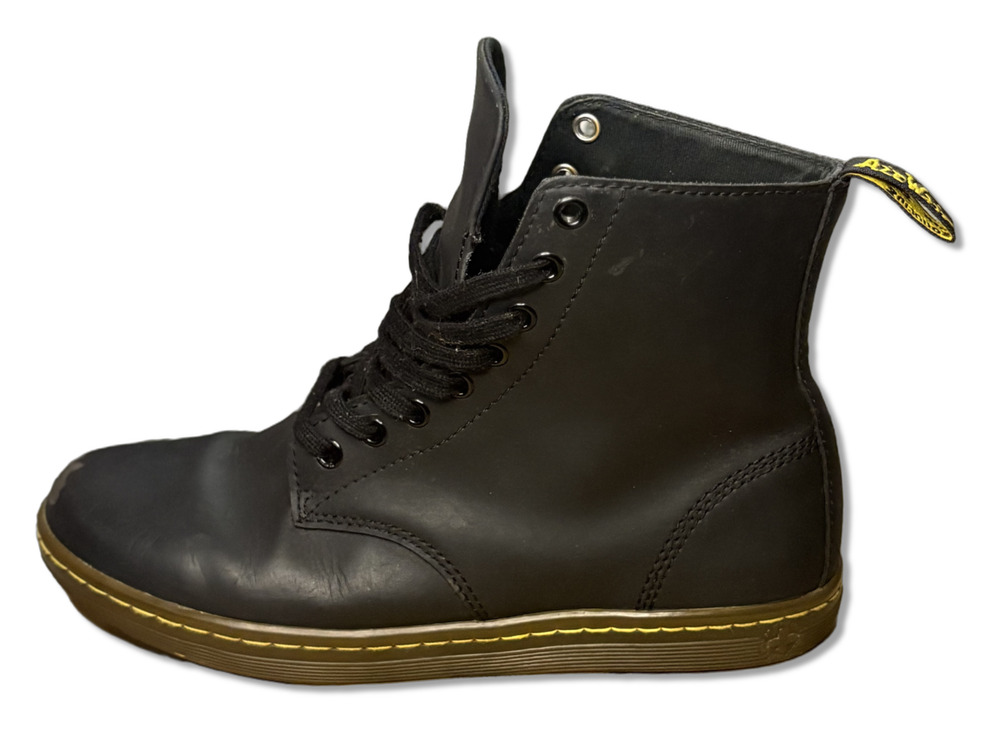 Dr. Martens Tobias Black Leather Lace-Up Boots US Men's Size 8/Women's 9 Unisex